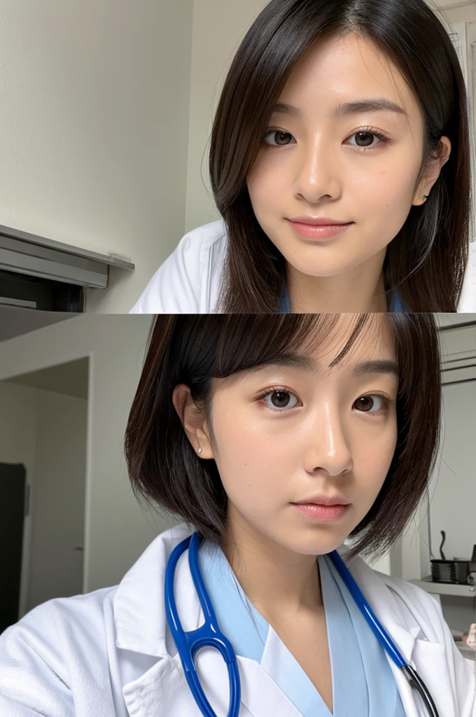 ((Highest quality)), ((masterpiece)), (detailed),Perfect Face,Japanese,Female doctor,White