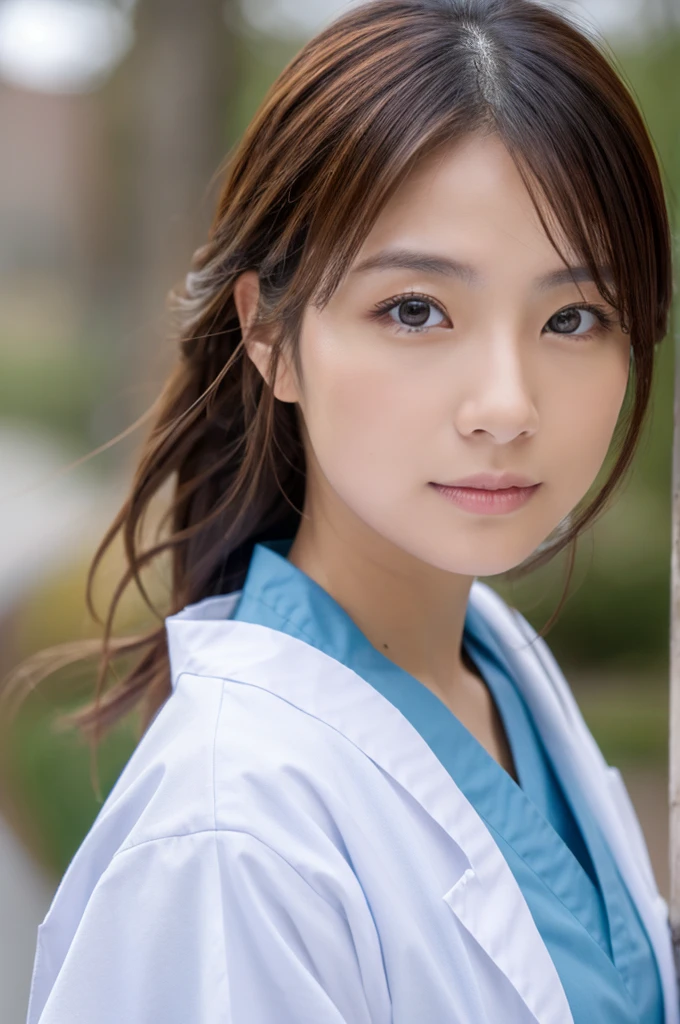 ((Highest quality)), ((masterpiece)), (detailed),Perfect Face,Japanese,Female doctor,White
