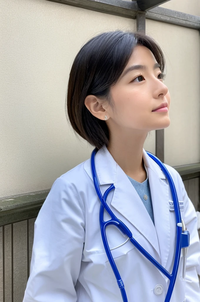 ((Highest quality)), ((masterpiece)), (detailed),Perfect Face,Japanese,Female doctor,White
