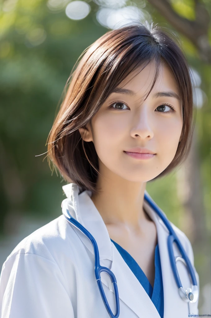 ((Highest quality)), ((masterpiece)), (detailed),Perfect Face,Japanese,Female doctor,White