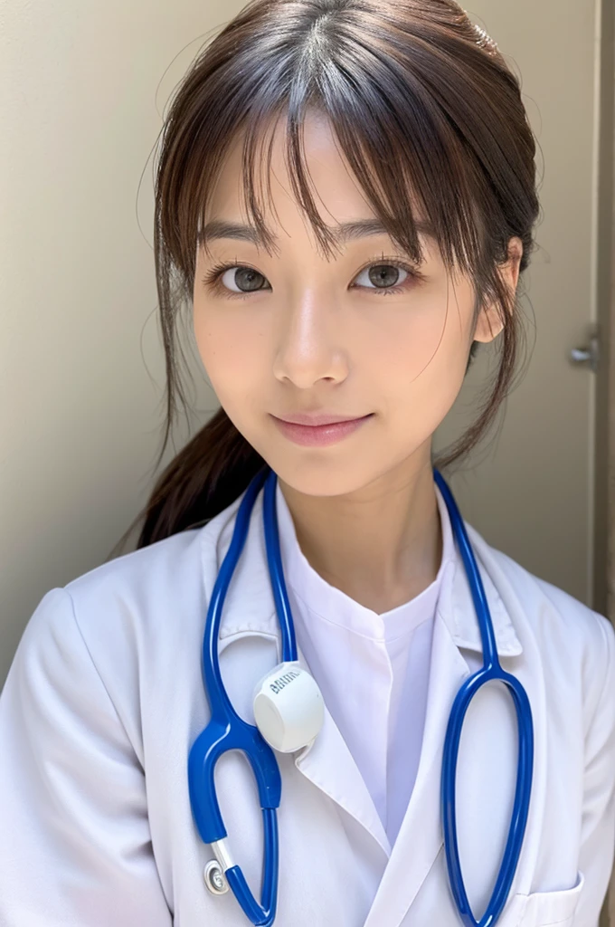 ((Highest quality)), ((masterpiece)), (detailed),Perfect Face,Japanese,Female doctor,White