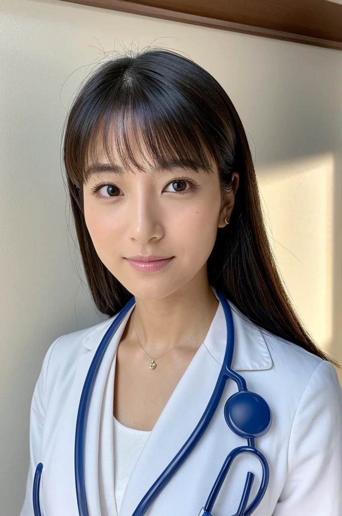 ((Highest quality)), ((masterpiece)), (detailed),Perfect Face,Japanese,Female doctor,White