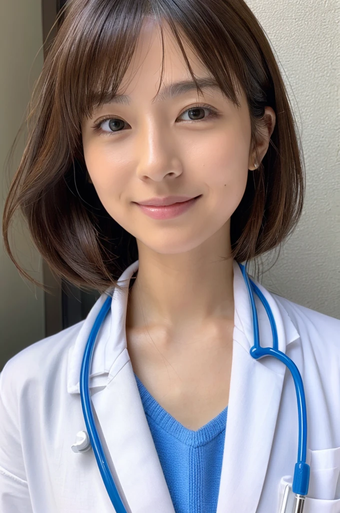 ((Highest quality)), ((masterpiece)), (detailed),Perfect Face,Japanese,Female doctor,White