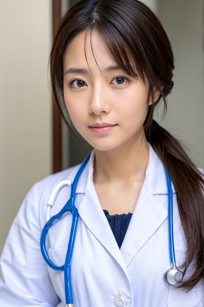 ((Highest quality)), ((masterpiece)), (detailed),Perfect Face,Japanese,Female doctor,White