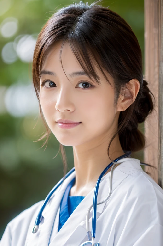 ((Highest quality)), ((masterpiece)), (detailed),Perfect Face,Japanese,Female doctor,White