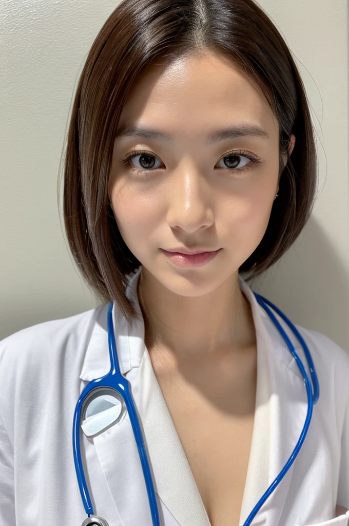 ((Highest quality)), ((masterpiece)), (detailed),Perfect Face,Japanese,Female doctor,White