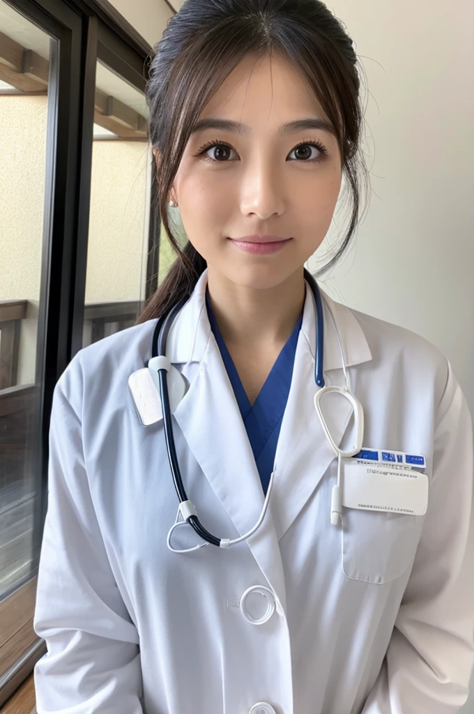 ((Highest quality)), ((masterpiece)), (detailed),Perfect Face,Japanese,Female doctor,White