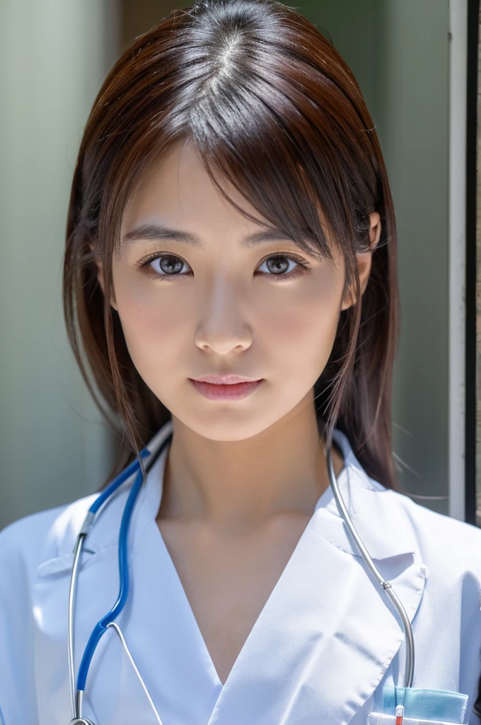 ((Highest quality)), ((masterpiece)), (detailed),Perfect Face,Japanese,Female doctor,White