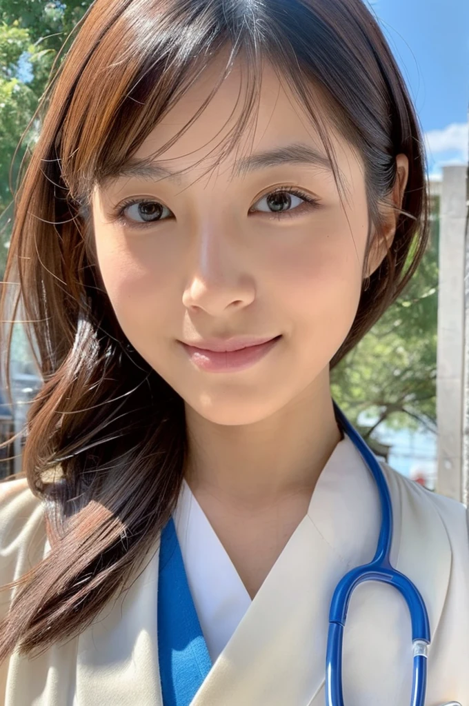 ((Highest quality)), ((masterpiece)), (detailed),Perfect Face,Japanese,Female doctor,White