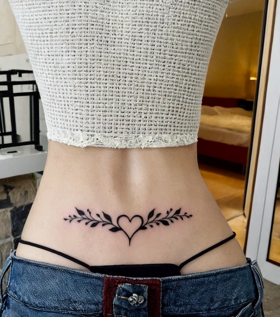 Use this tattoo as inspiration and create a similar one but with a delicate flower