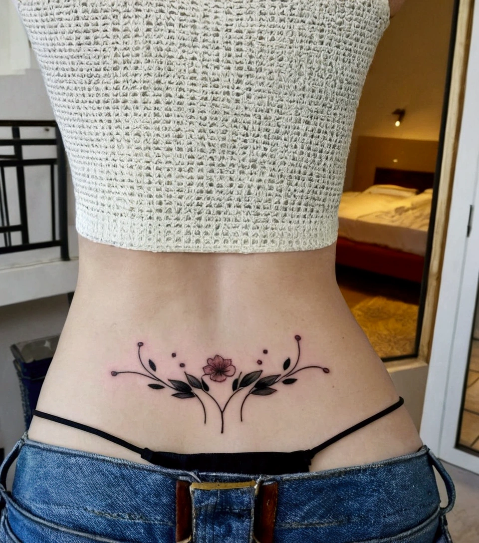 Use this tattoo as inspiration and create a similar one with several flowers