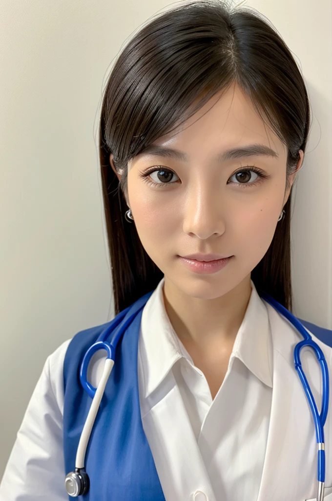 ((Highest quality)), ((masterpiece)), (detailed),Perfect Face,Japanese,Female doctor,White
