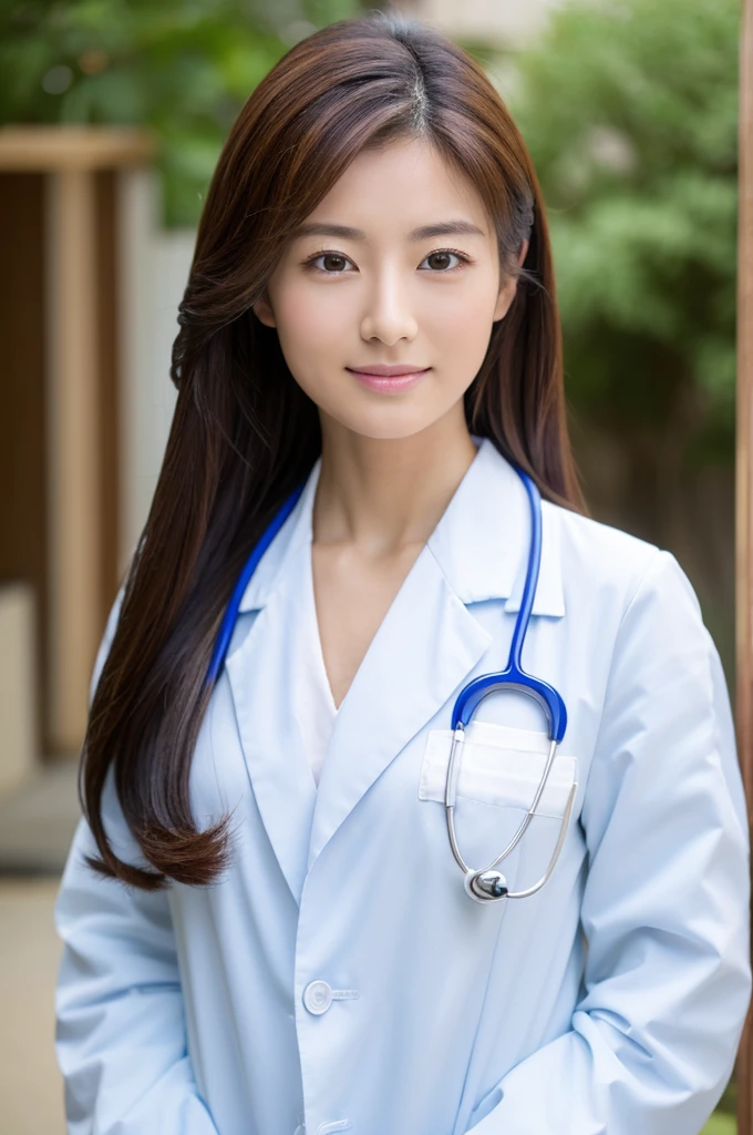 ((Highest quality)), ((masterpiece)), (detailed),Perfect Face,Japanese,Female doctor,White