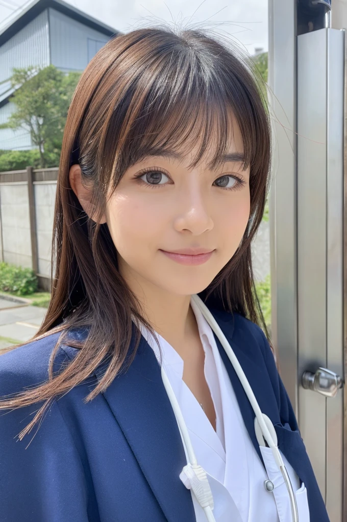 ((Highest quality)), ((masterpiece)), (detailed),Perfect Face,Japanese,Female doctor,White