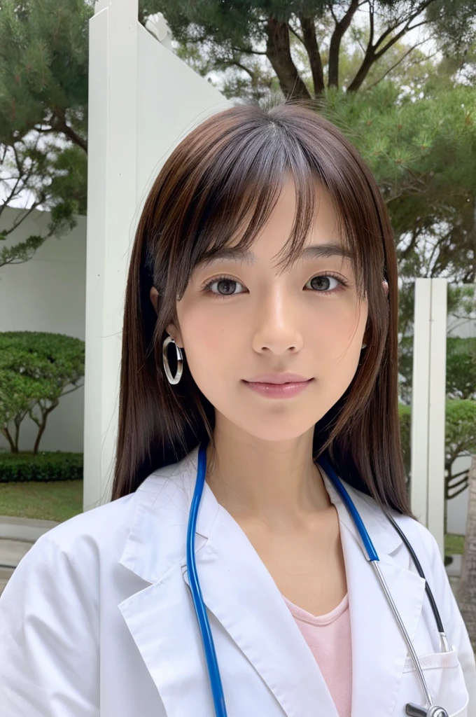 ((Highest quality)), ((masterpiece)), (detailed),Perfect Face,Japanese,Female doctor,White