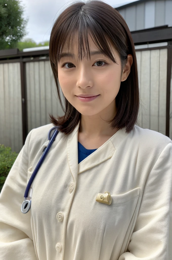 ((Highest quality)), ((masterpiece)), (detailed),Perfect Face,Japanese,Female doctor,White