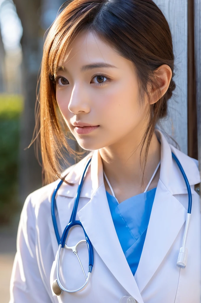 ((Highest quality)), ((masterpiece)), (detailed),Perfect Face,Japanese,Female doctor,White