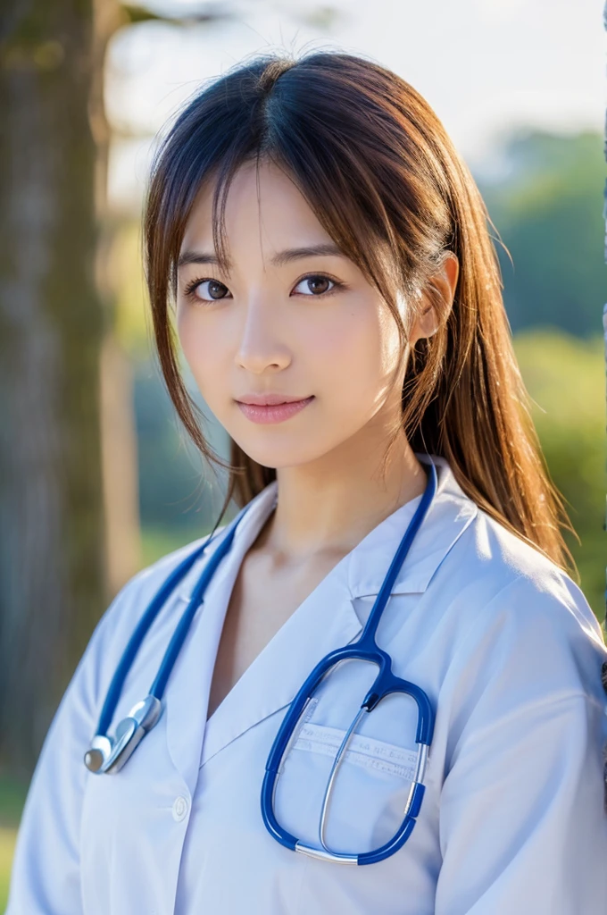 ((Highest quality)), ((masterpiece)), (detailed),Perfect Face,Japanese,Female doctor,White