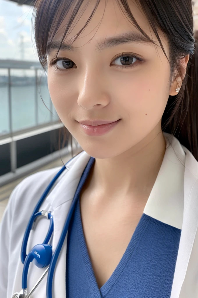 ((Highest quality)), ((masterpiece)), (detailed),Perfect Face,Japanese,Female doctor,White