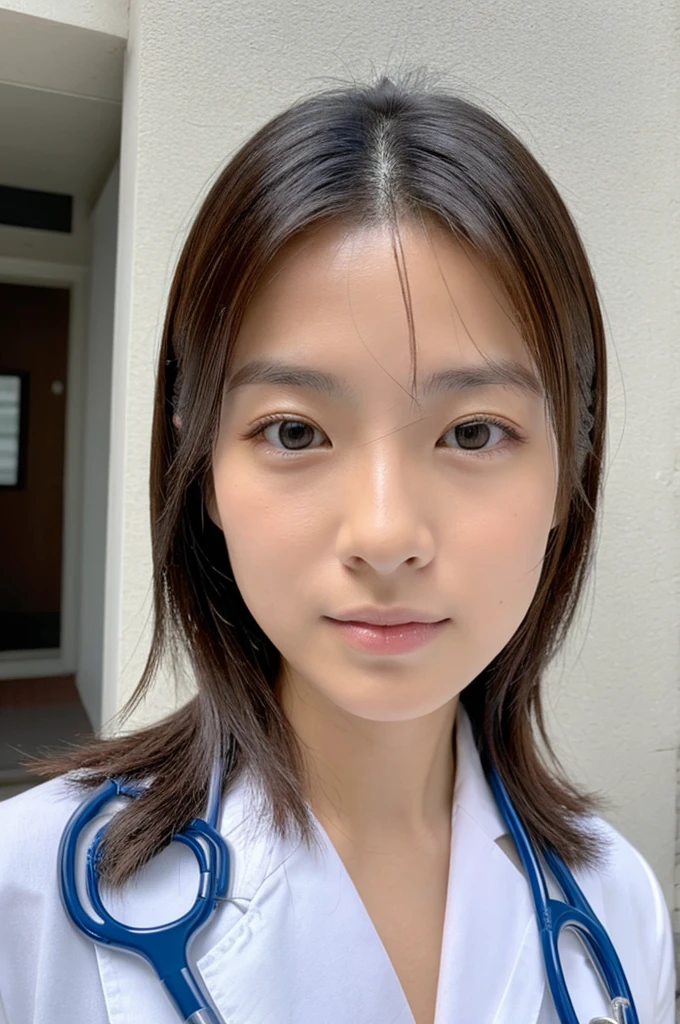 ((Highest quality)), ((masterpiece)), (detailed),Perfect Face,Japanese,Female doctor,White