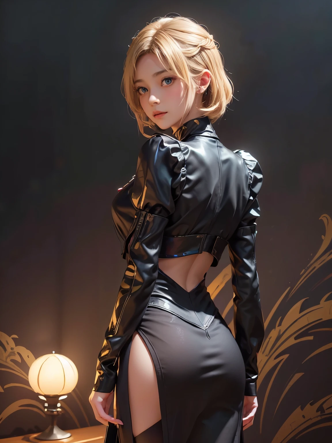 Polychrome,, night, dark, blonde, Show Viewer, In-person audience, Limited Edition Palette, Dragon Background, Shine,(Highly detailed CG Unity 8k wallpaper),(masterpiece), (Highest quality), (Vaporwave Style), (Super detailed), (Best illustrations),(Best Shadow),Perfect lighting , Perfect Anatomy , Vibrant colors、