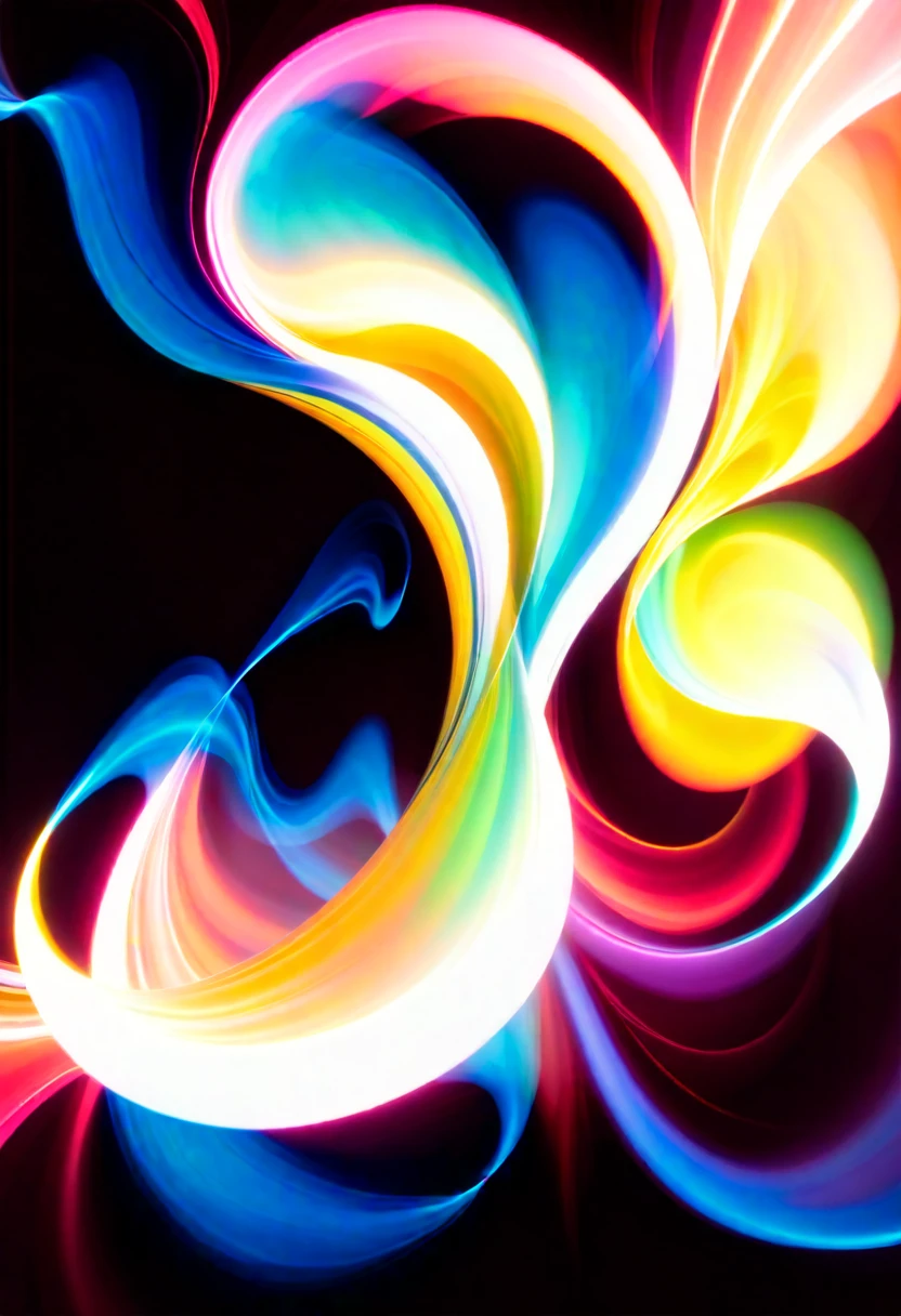 Create an abstract art piece showing motion with strobe lighting, blending movements into a fluid and surreal visual experience --v 6.0 --weird 700 --style raw --ar 16:9