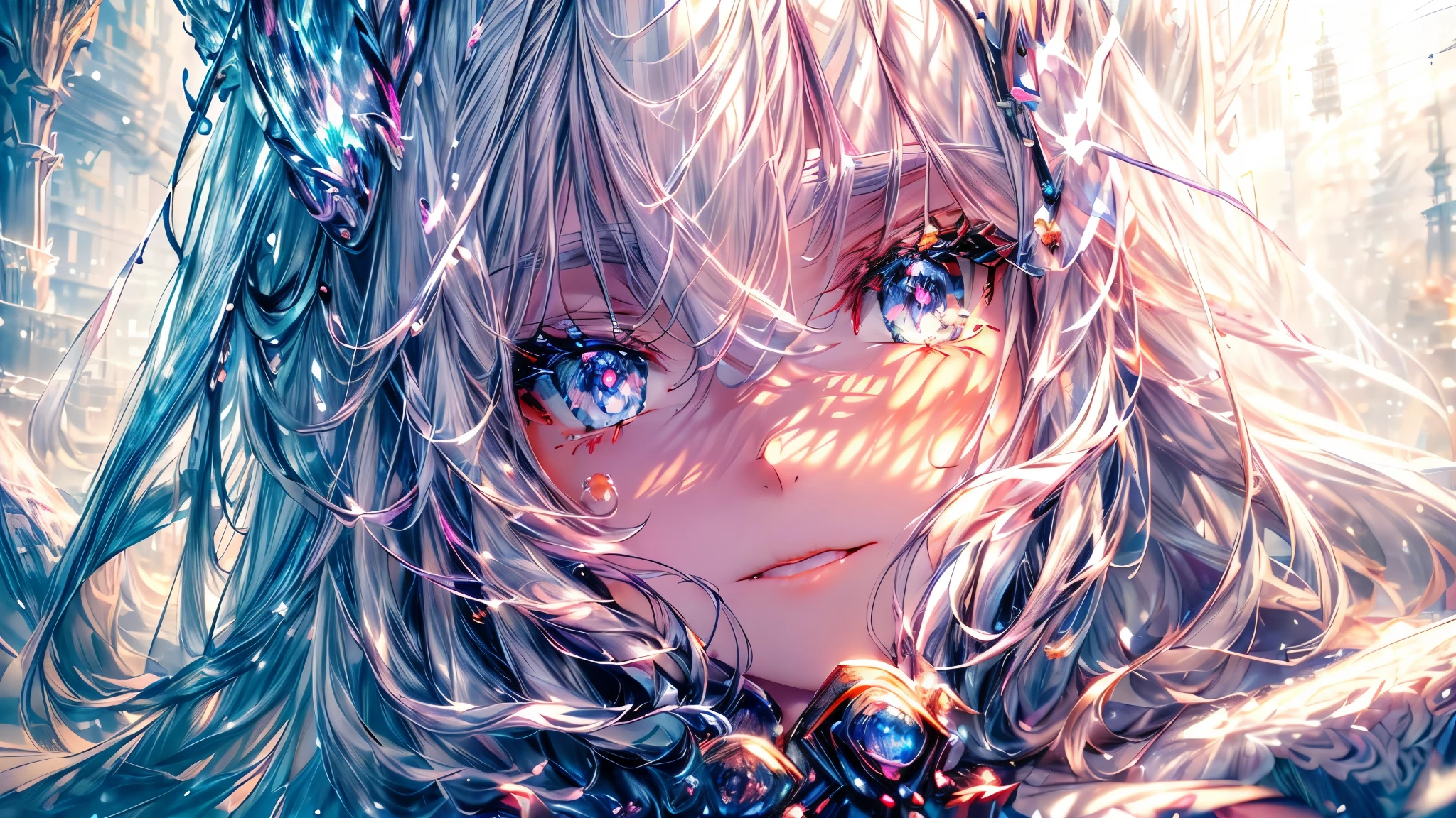 High-definition RAW color art, animation,sculptures, Beautiful silver skin, (((Ultra detailed elegant))), magical atmosphere, (detailed skin, texture (intricately detailed, good detail, ultra detailed), (Gray white background:1.2), silky touch, hyper detail, matte drawing, glitter effect, monochrome background, pastel purple, winter equipment, pretty eyes, elegant face

