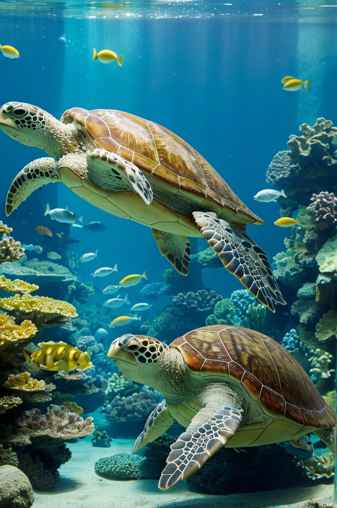 aquarium、sea turtle