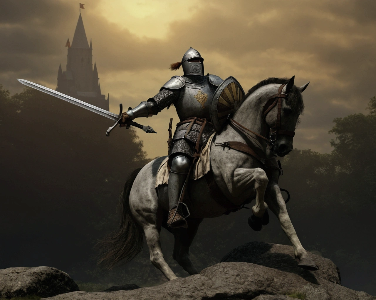 early saxon knight: ultra realistic and detailed