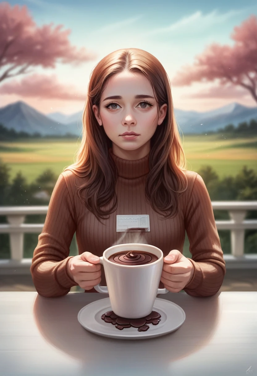 (masterpiece:1.2), (best quality), (ultra detailed), (8k, 4k, intricate),(highly detailed:1.2), (detailed background),detailed landscape, ((portrait)),  foodstyle, food, blurry, no text, cup, blurry background, bottle, chocolate, realistic, coffee, food focus, still life, copy space