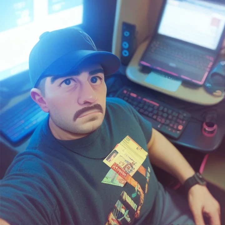 Hacker with several computers