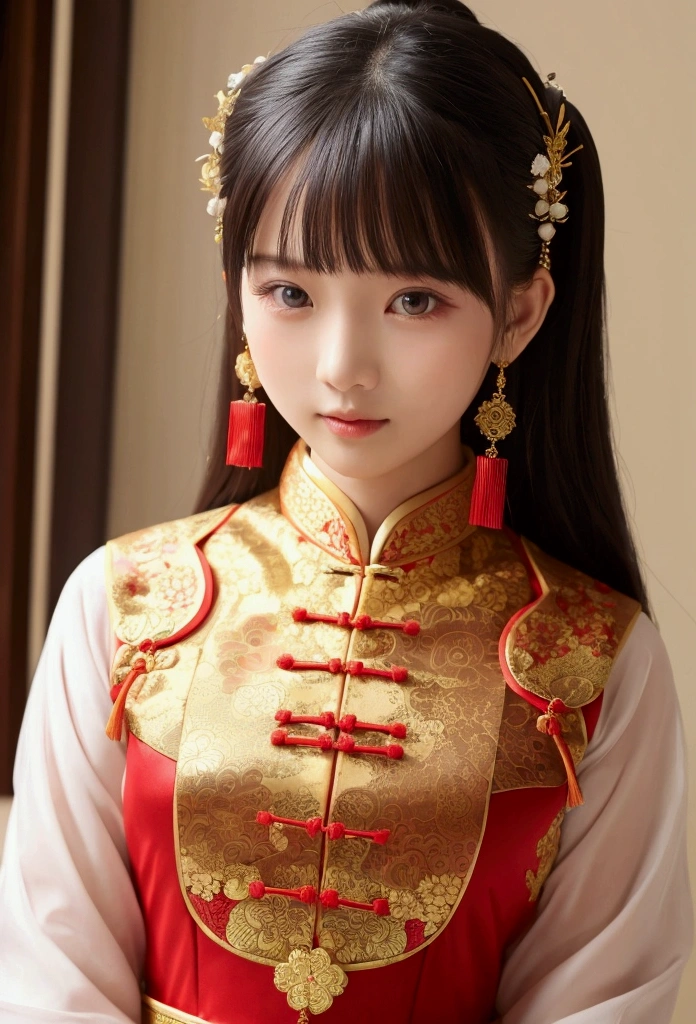 Girl , long dress , traditional Chinese dress