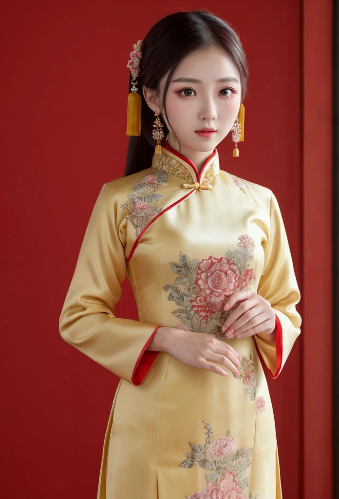 Girl , long dress , traditional Chinese dress