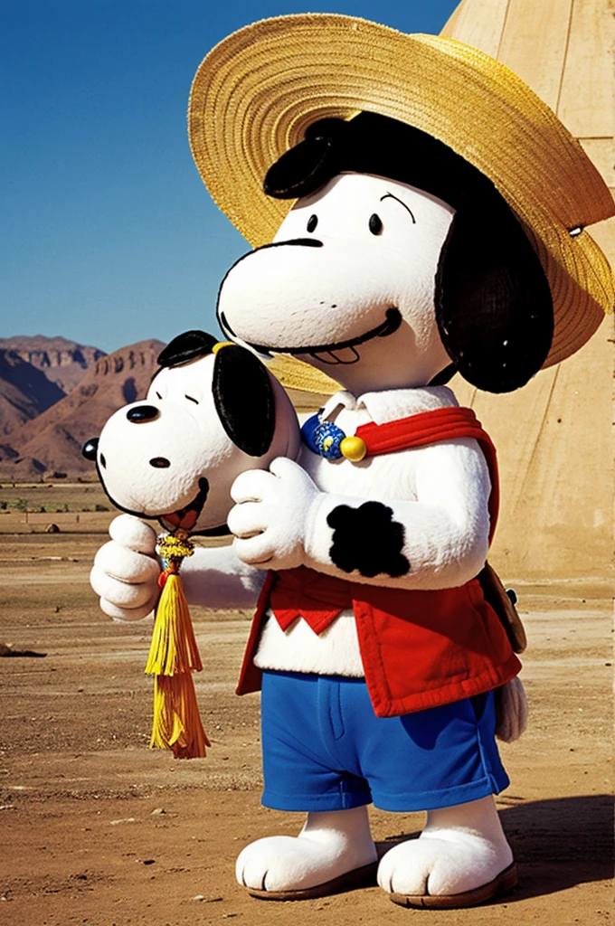 Snoopy with a lempira in his hand 