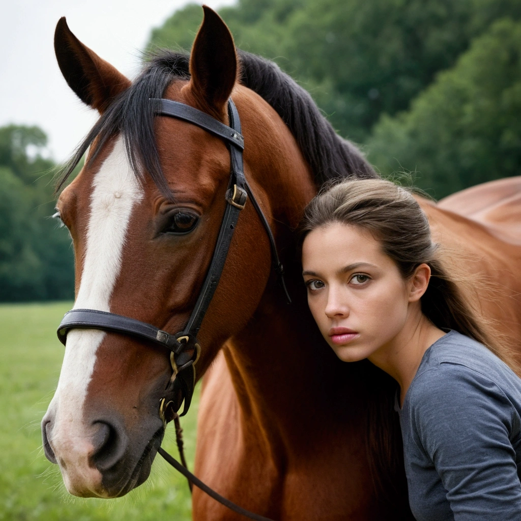 jolie fille en sueur chevauchant son oreiller