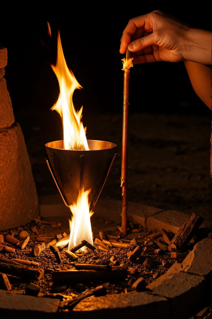 A flame in ritual