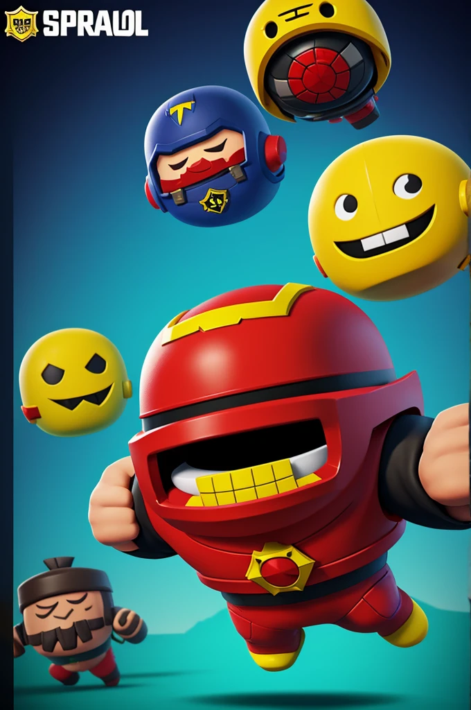 Grom de brawl stars en superheroe