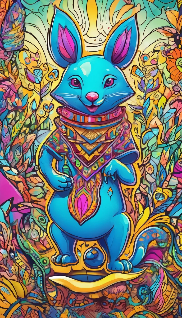 Anthropomorphic animal characters, Detailed marker outline, cute, Art Brut Style, Dynamic pose, whimsical expression, Bright and vibrant colors, Dynamic Lighting, Digital Painting, masterpiece, (Highest quality,4K,8k,High resolution,masterpiece:1.2),Very detailed,(Realistic,photoRealistic,photo-Realistic:1.37)