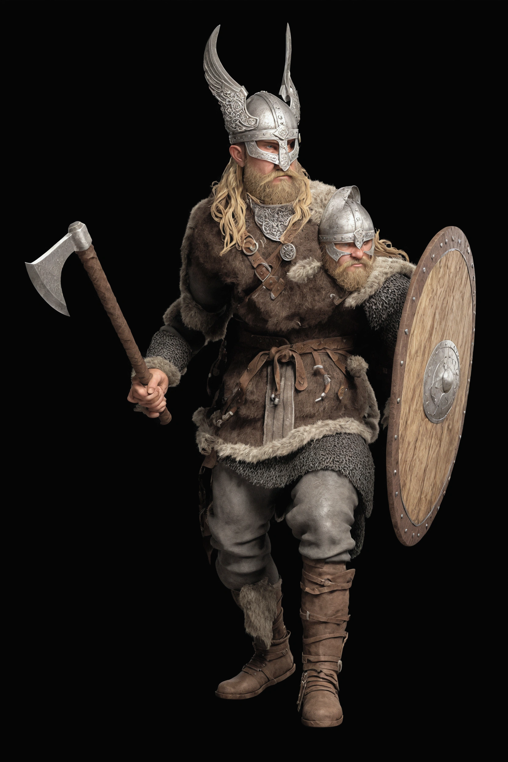 viking warrior: ultra realistic and detailed