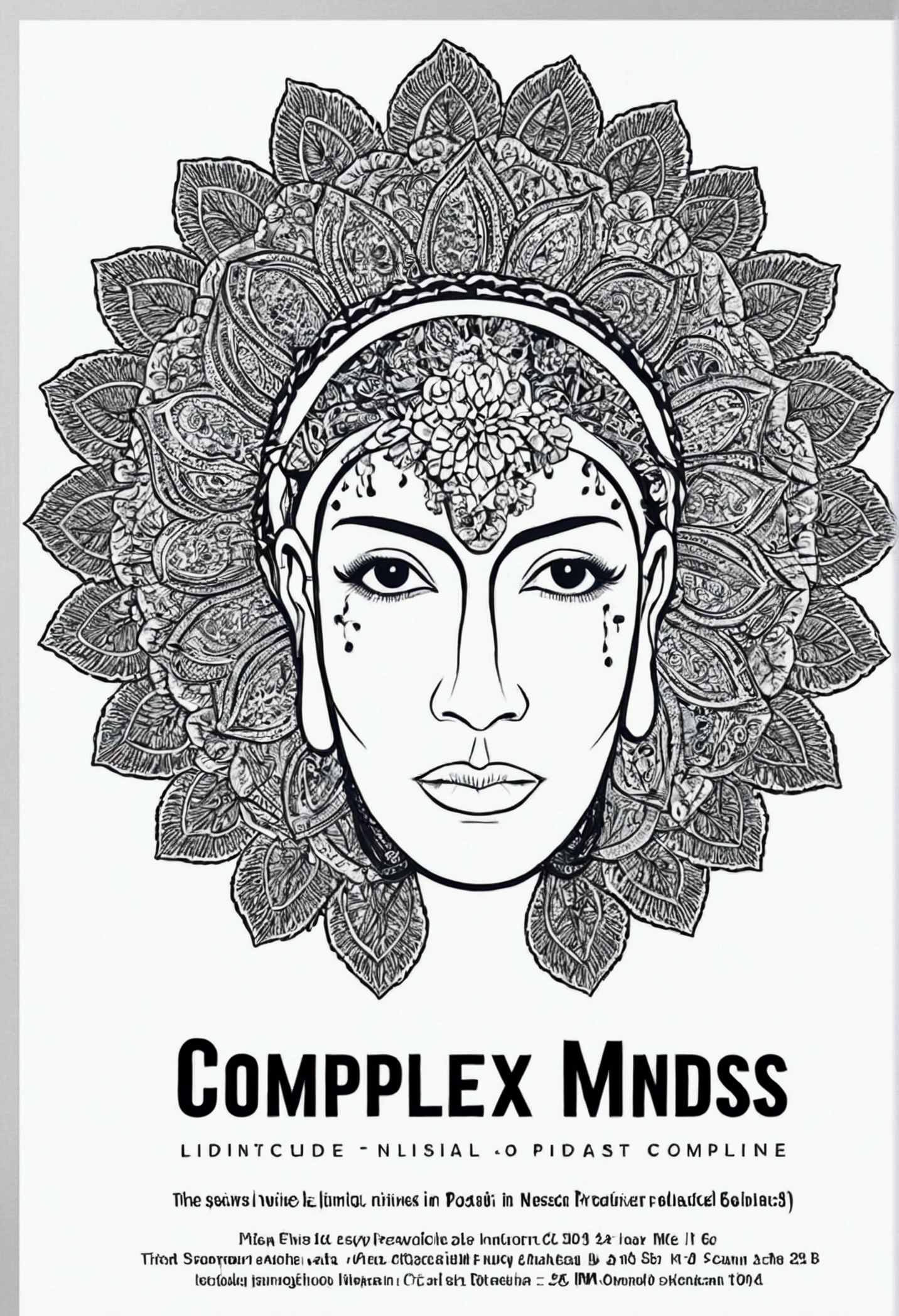 Flyer in Spanish for podcast "Complex Minds"