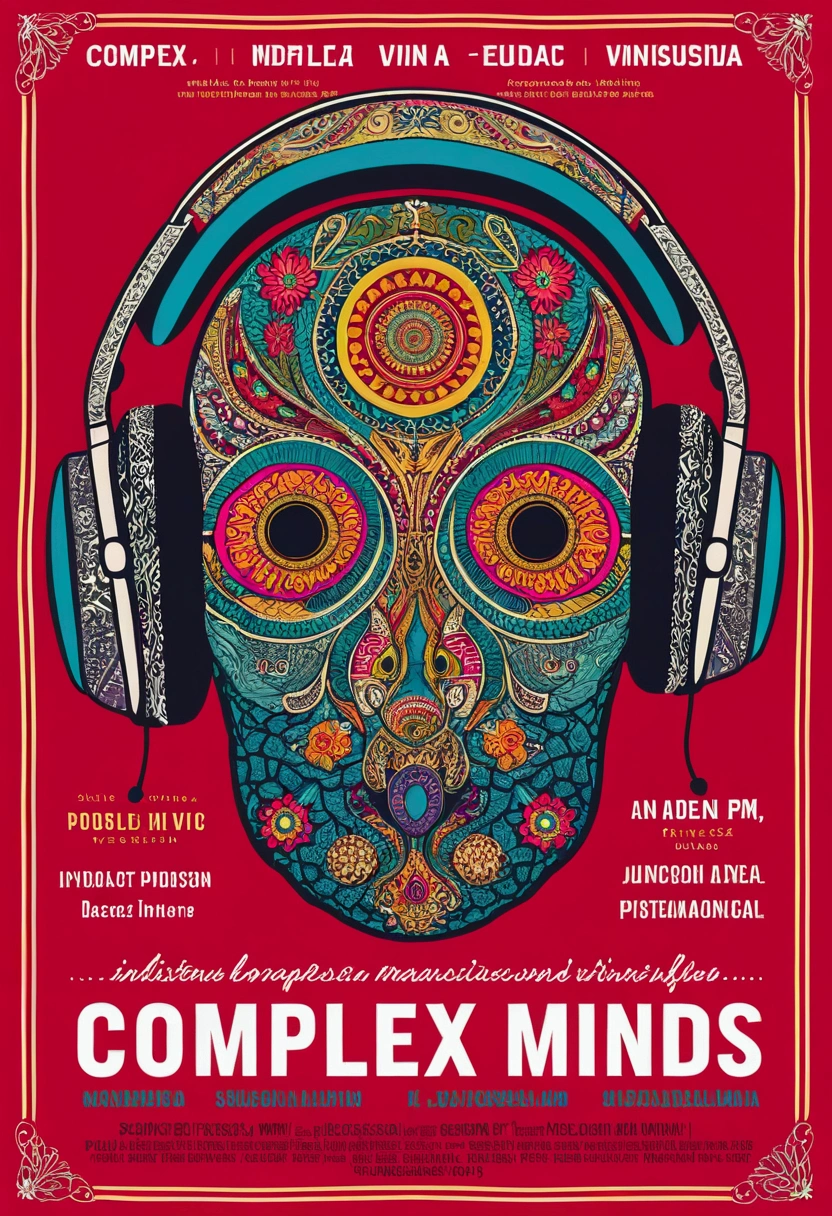 Flyer in Spanish for podcast "Complex Minds"