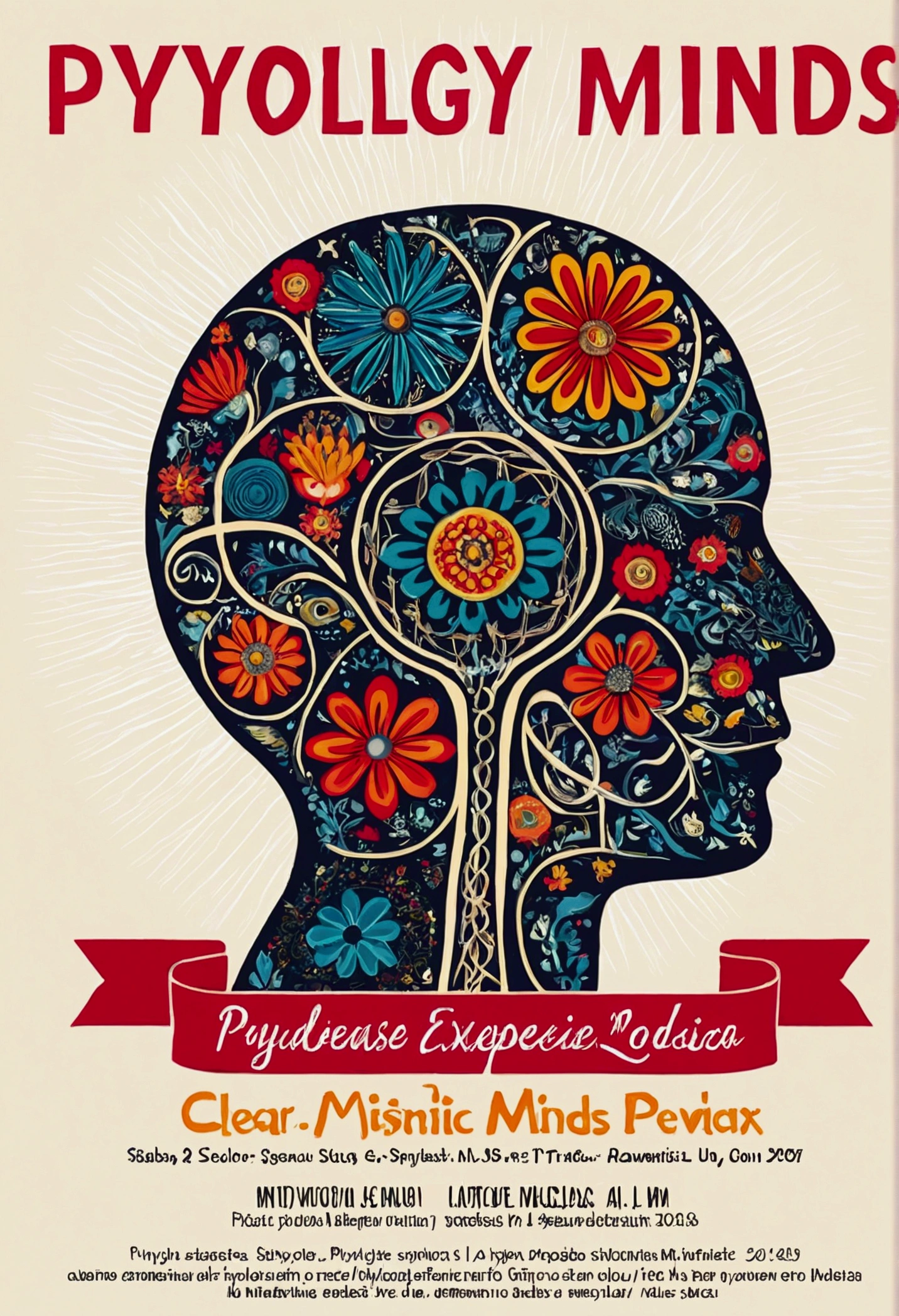 Flyer in Spanish for psychology podcast "Complex Minds"