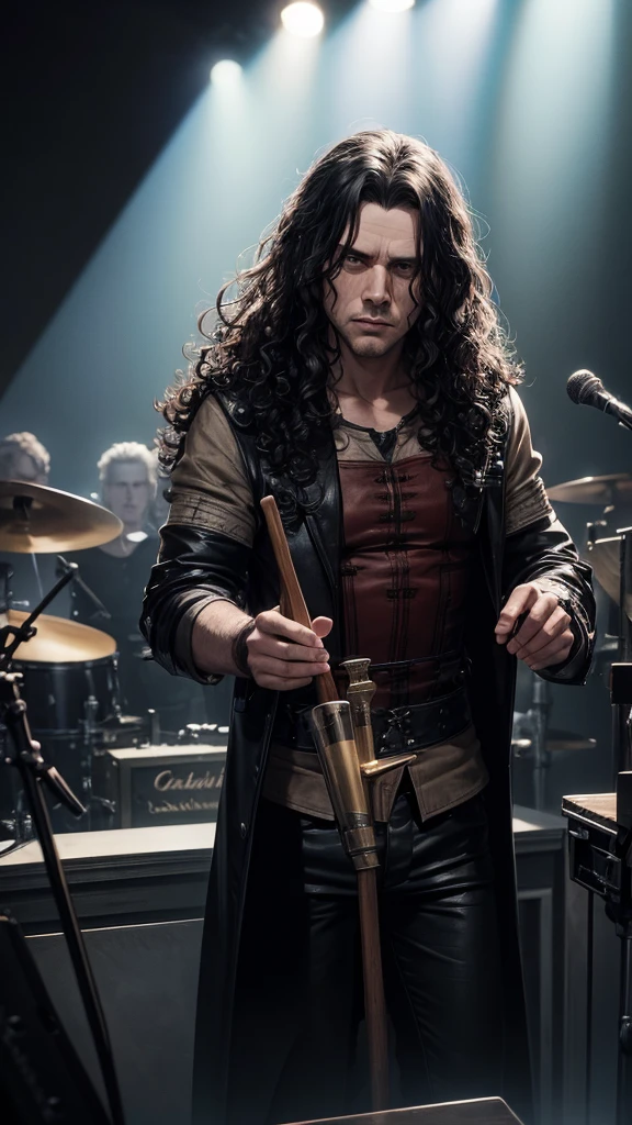 christoph schneider curly hair long hair rammstein drummer