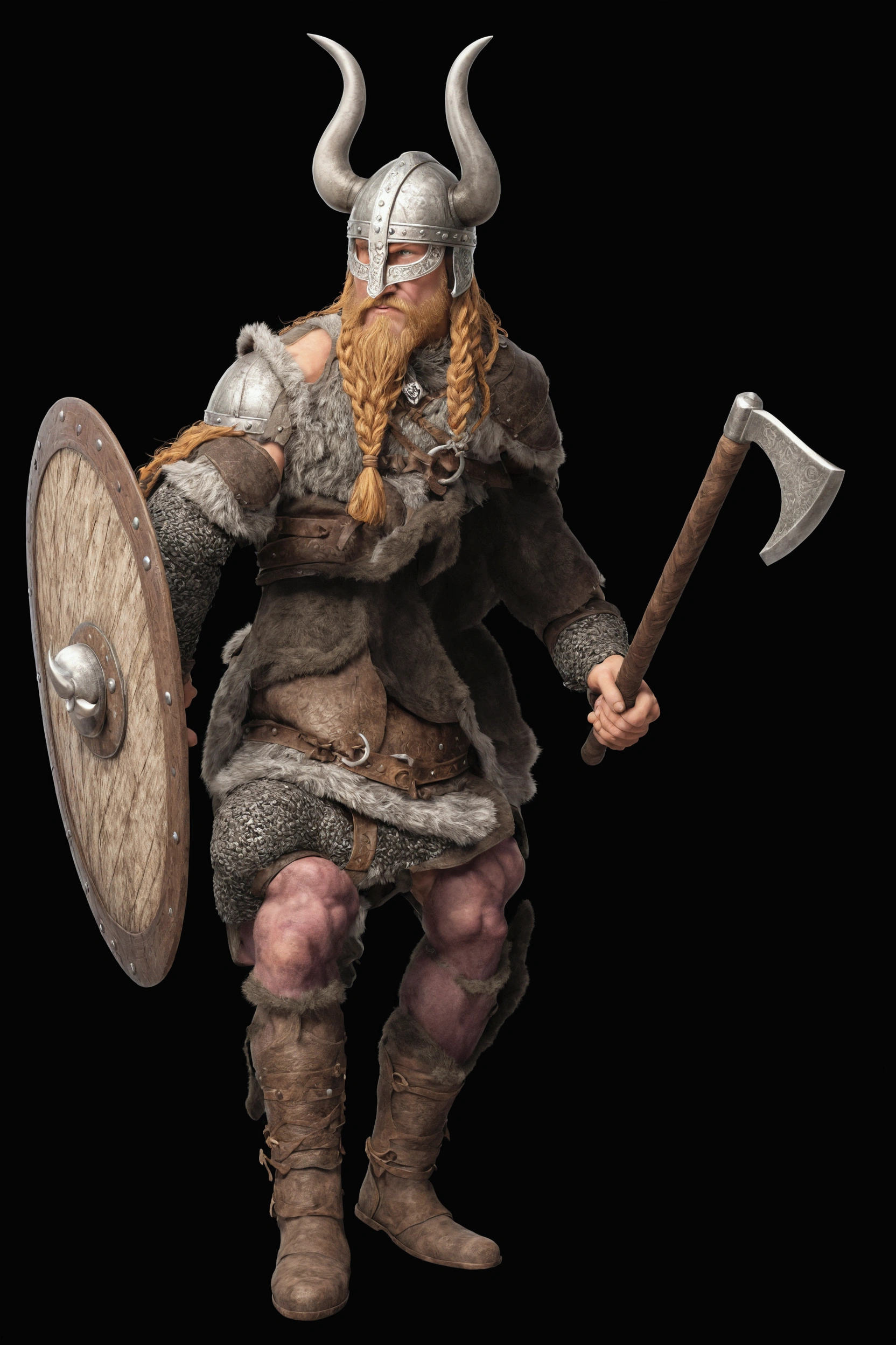 viking warrior: ultra realistic and detailed