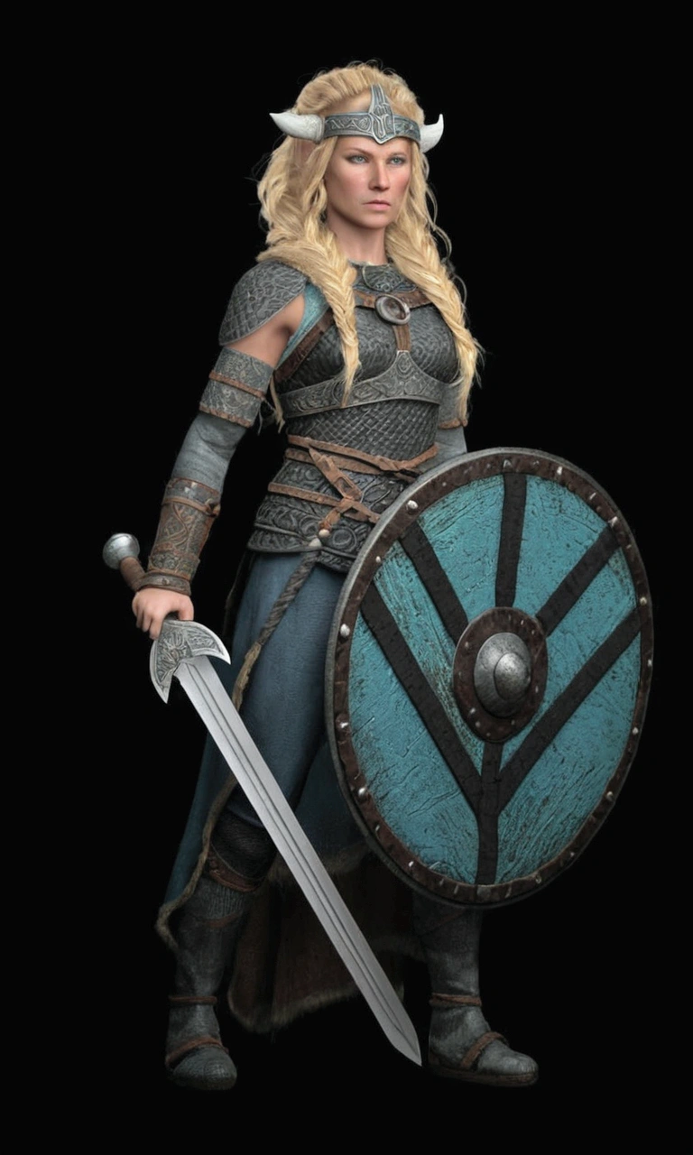 Viking warrior woman: ultra realistic and detailed