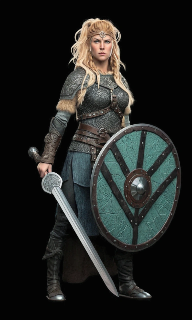 Viking warrior woman: ultra realistic and detailed