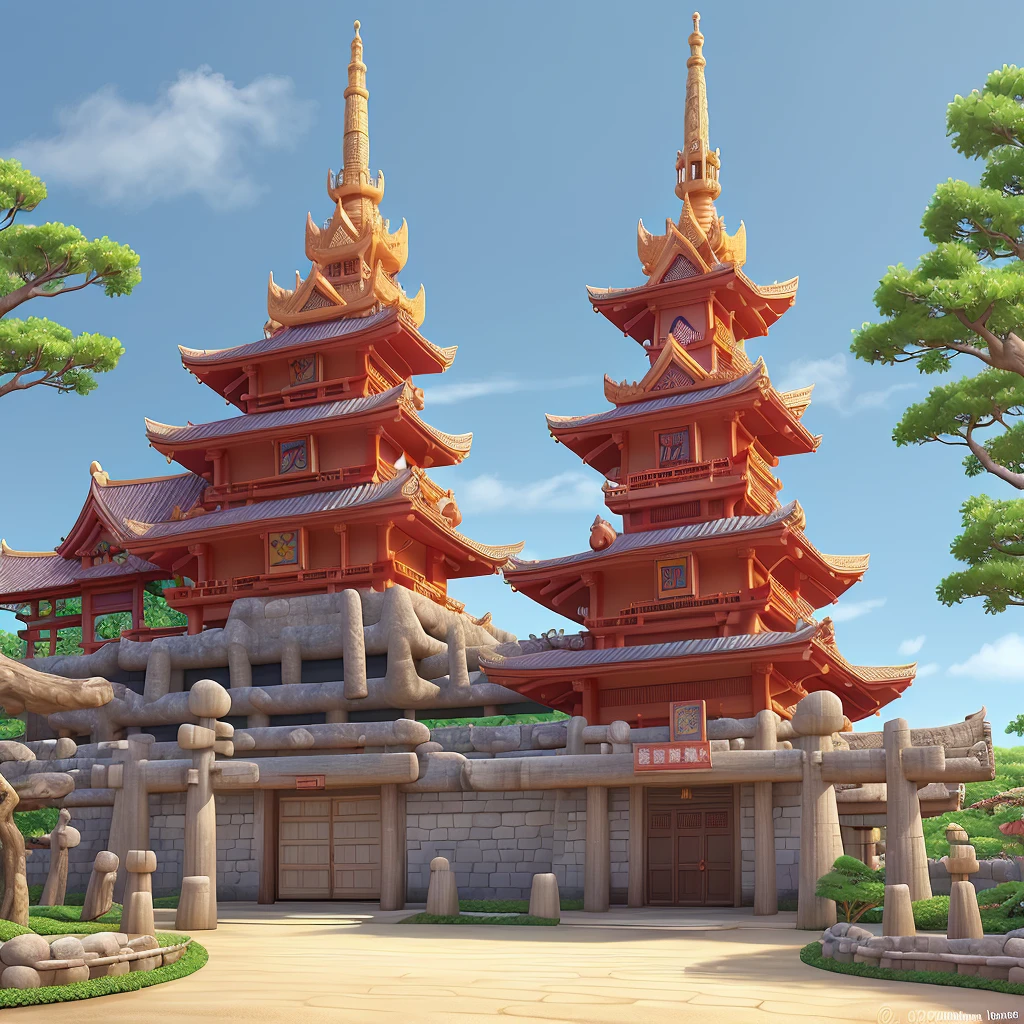 Ryukyu 7 Temples Disney style Okinawa Realistic Realistic feel