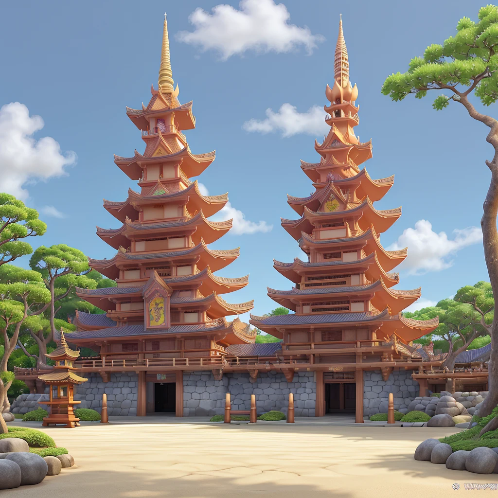 Ryukyu 7 Temples Disney style Okinawa Realistic Realistic feel