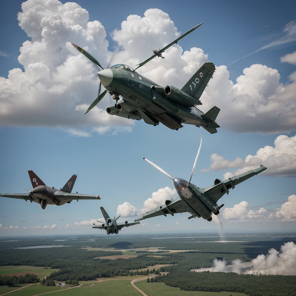 Cats flying jets in combat