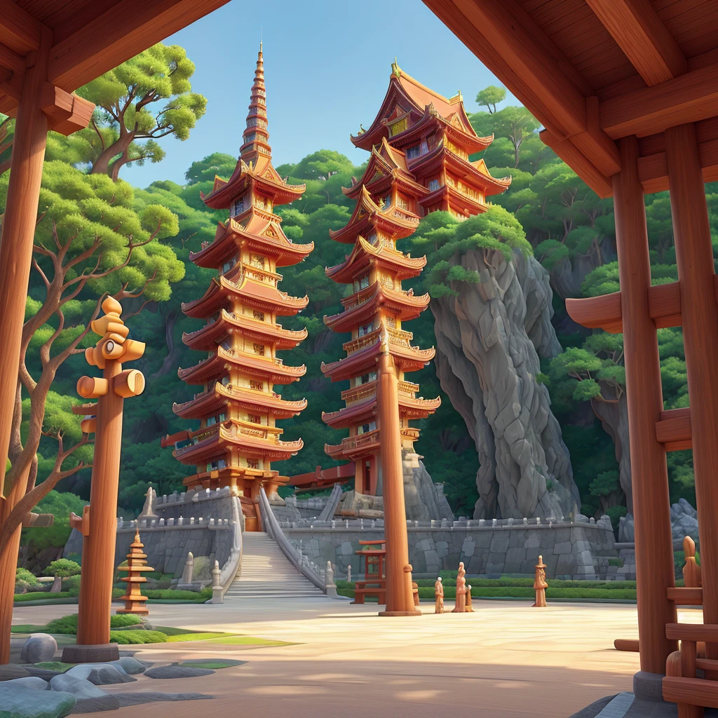 Ryukyu 7 Temples Disney style Okinawa Realistic Realistic feel High quality and Japanese style